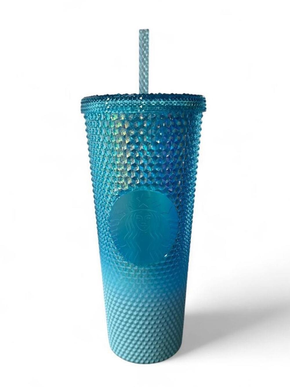 2023 Starbucks Gradient Blue Bling Ombre Studded Tumbler Venti Cup 24oz‎ NEW